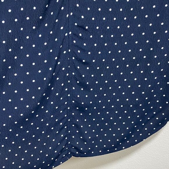 Madewell Navy Polka Dot Relaxed Fit Shift Dress Size Small - Picture 6 of 9